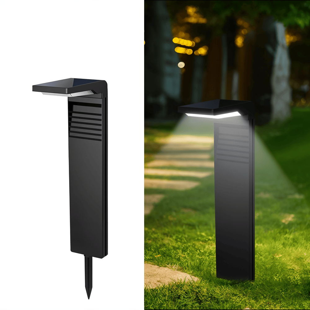 Solcelle havelampe L-formet – vejrbestandig LED belysning (IP66)
