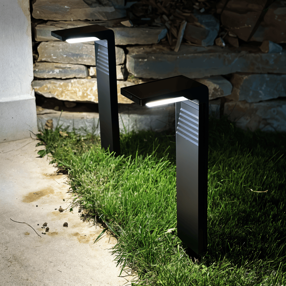 Solcelle havelampe L-formet – vejrbestandig LED belysning (IP66)