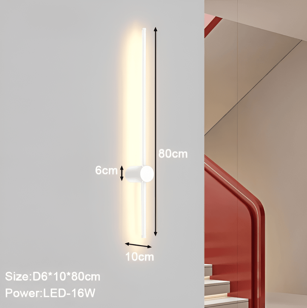 AstraLine – Justerbar Lineær LED Væglampe i Skandinavisk Design