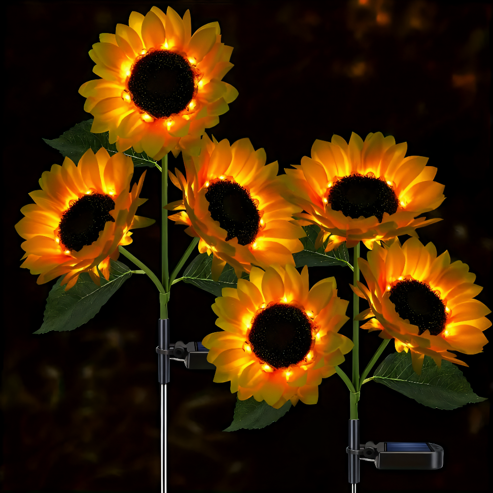 Solcelle solsikke lampe LED – dekorativ havebelysning IP65