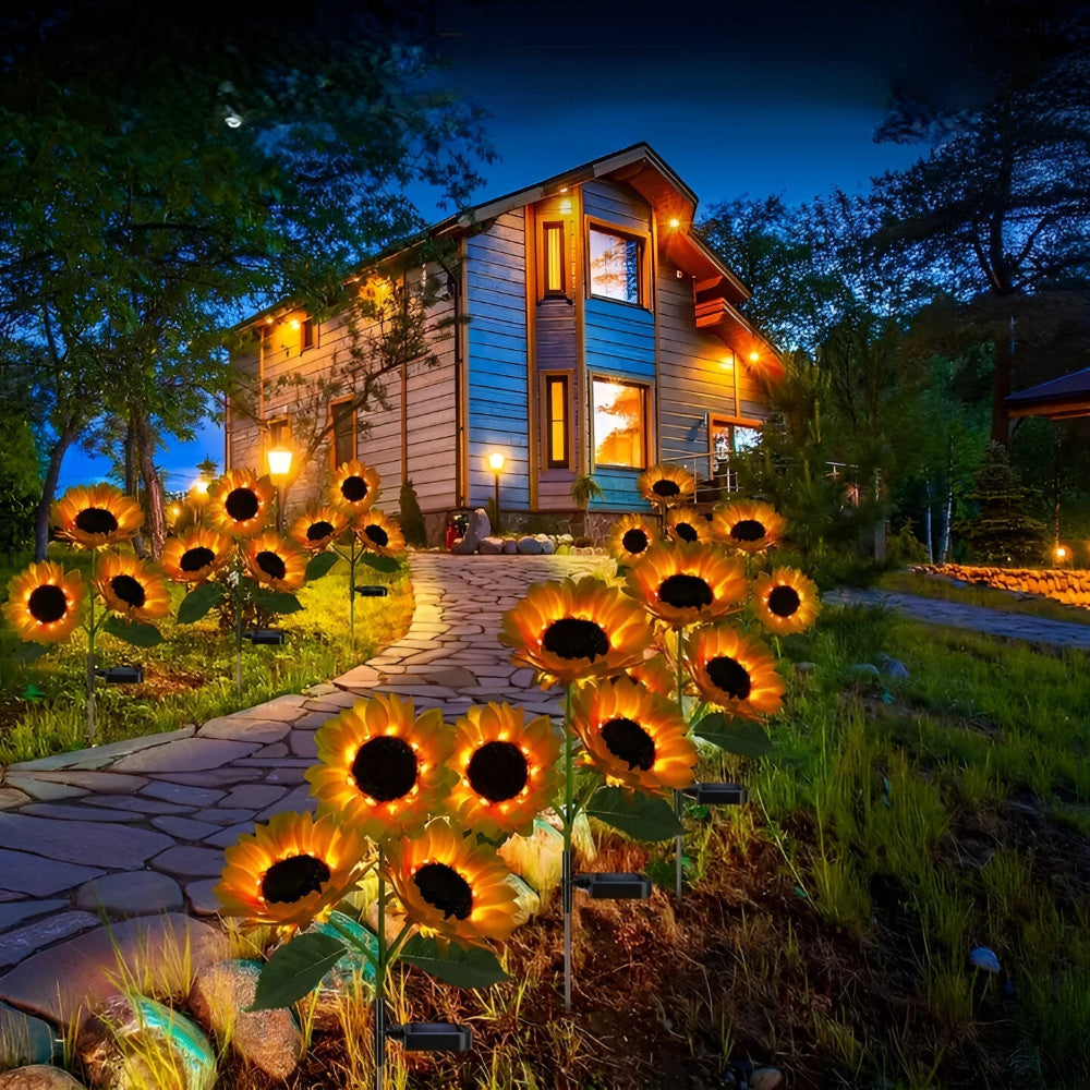 Solcelle solsikke lampe LED – dekorativ havebelysning IP65