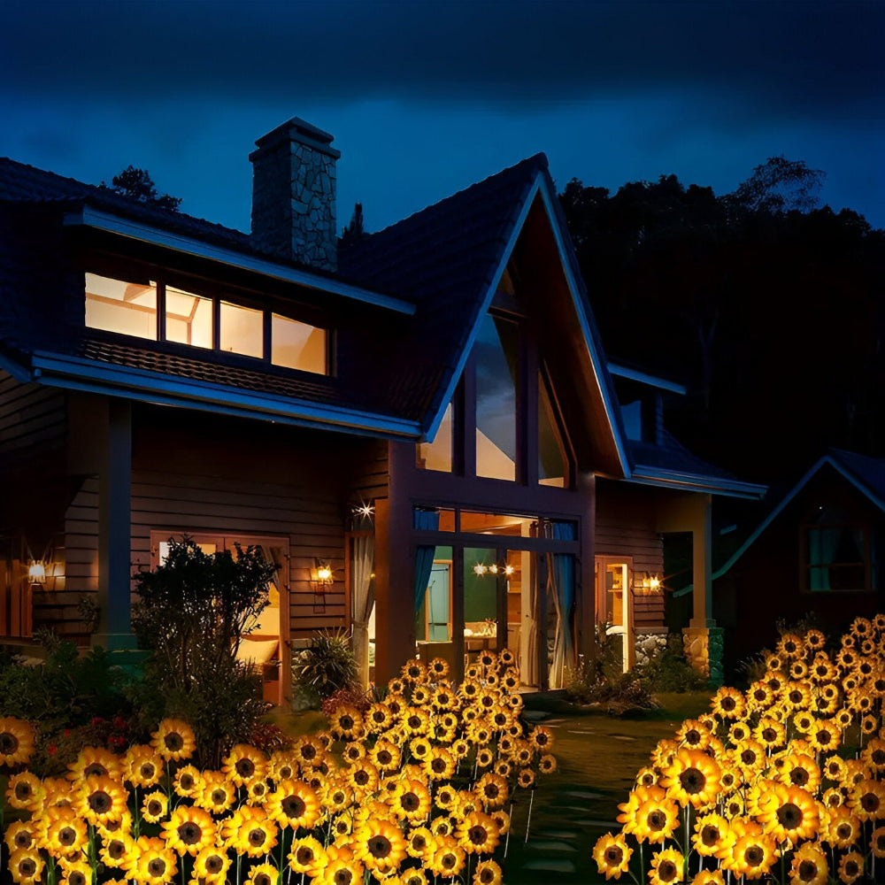 Solcelle solsikke lampe LED – dekorativ havebelysning IP65