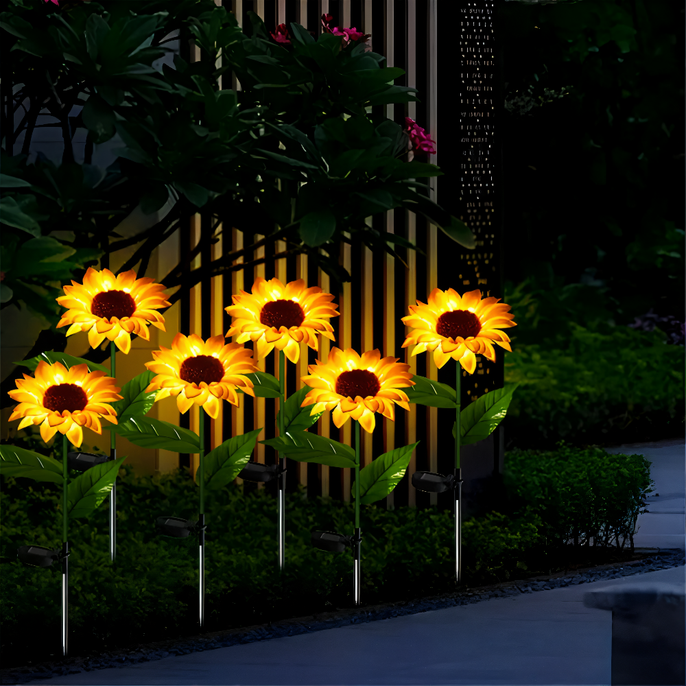 Solcelle solsikke lampe LED – dekorativ havebelysning IP65