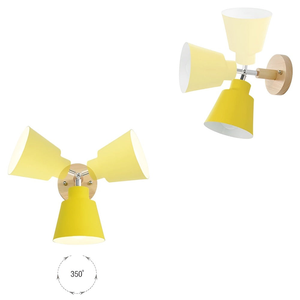 Flexiro – Vægmonteret Jernlampe med 360° Roterbart Hoved og Ledningskontakt