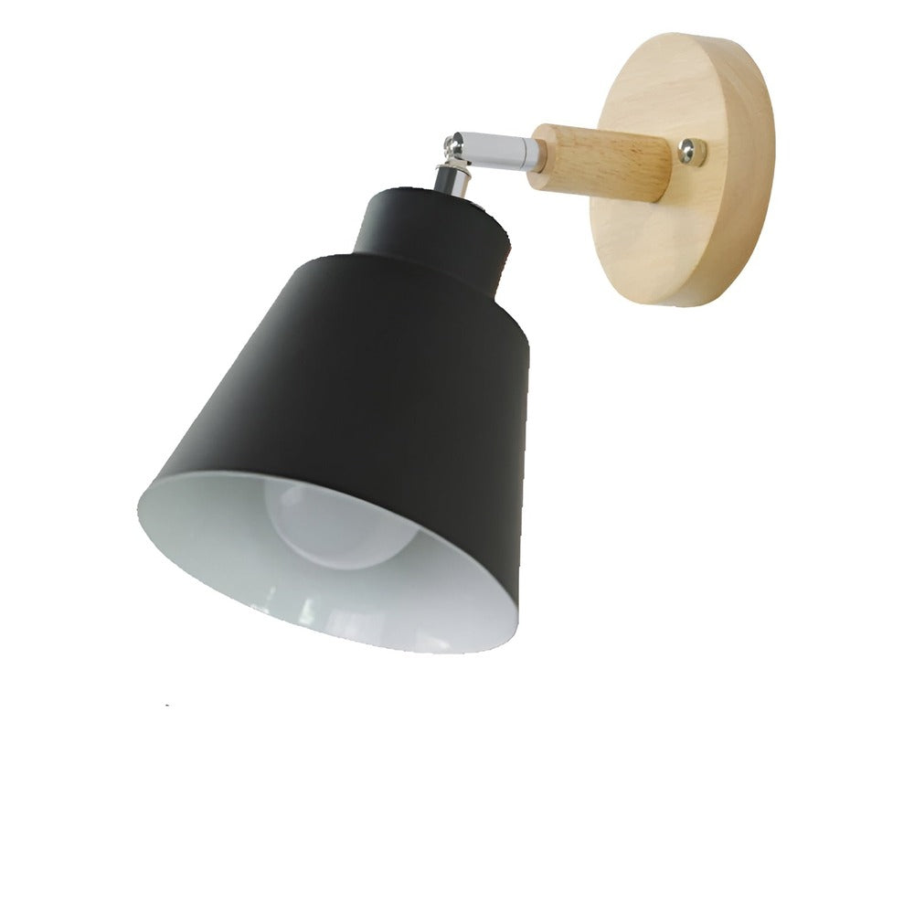 Flexiro – Vægmonteret Jernlampe med 360° Roterbart Hoved og Ledningskontakt
