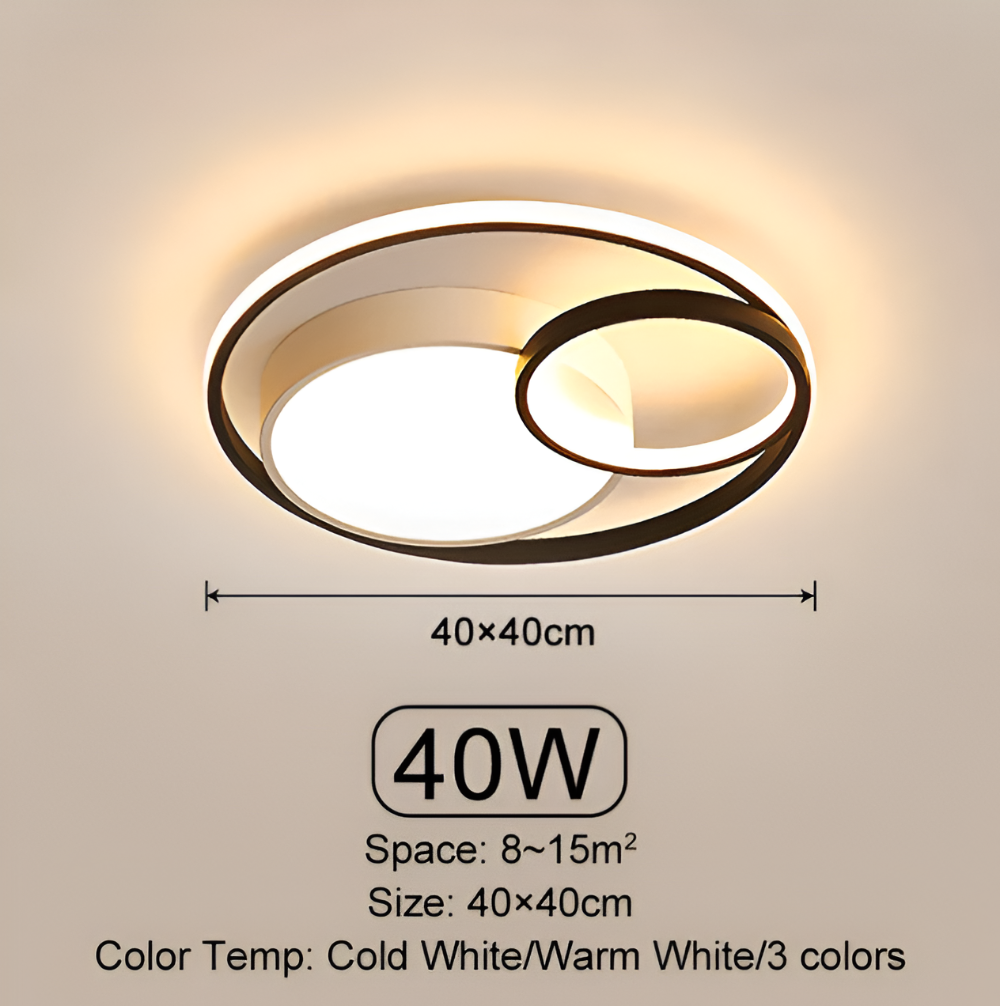 Cirvexa Loftlampe – Rund Dæmpbar LED Loftlampe med Moderne Ringdesign