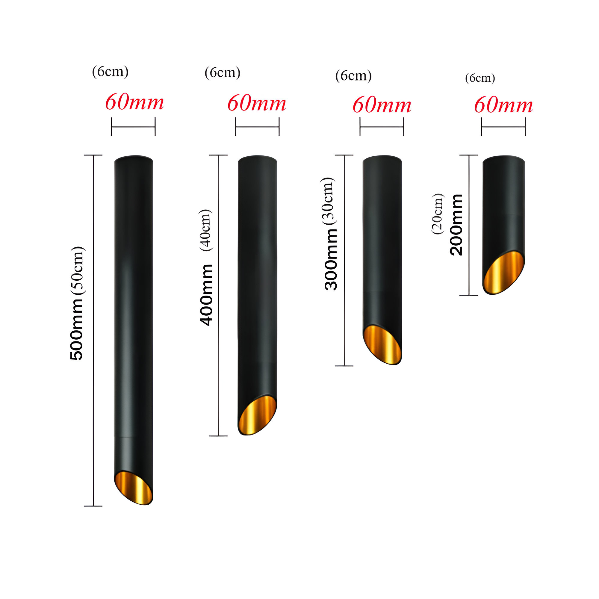 Lunexo Tube Pendellampe – Moderne LED Pendel i Sort eller Hvid Aluminium