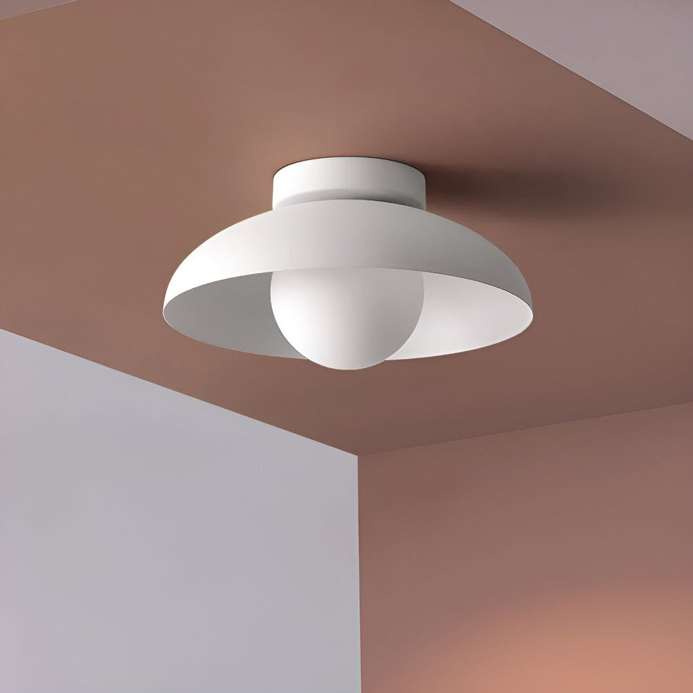 Zenora Loftlampe – Japansk Loftlampe i Glas og Jern med Wabi-Sabi Design
