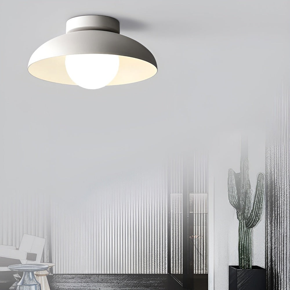 Zenora Loftlampe – Japansk Loftlampe i Glas og Jern med Wabi-Sabi Design