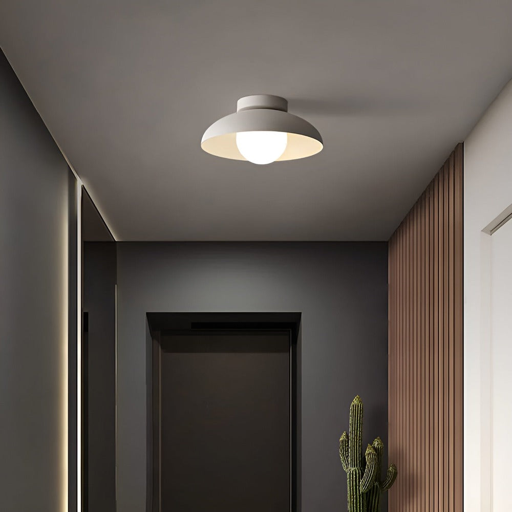 Zenora Loftlampe – Japansk Loftlampe i Glas og Jern med Wabi-Sabi Design