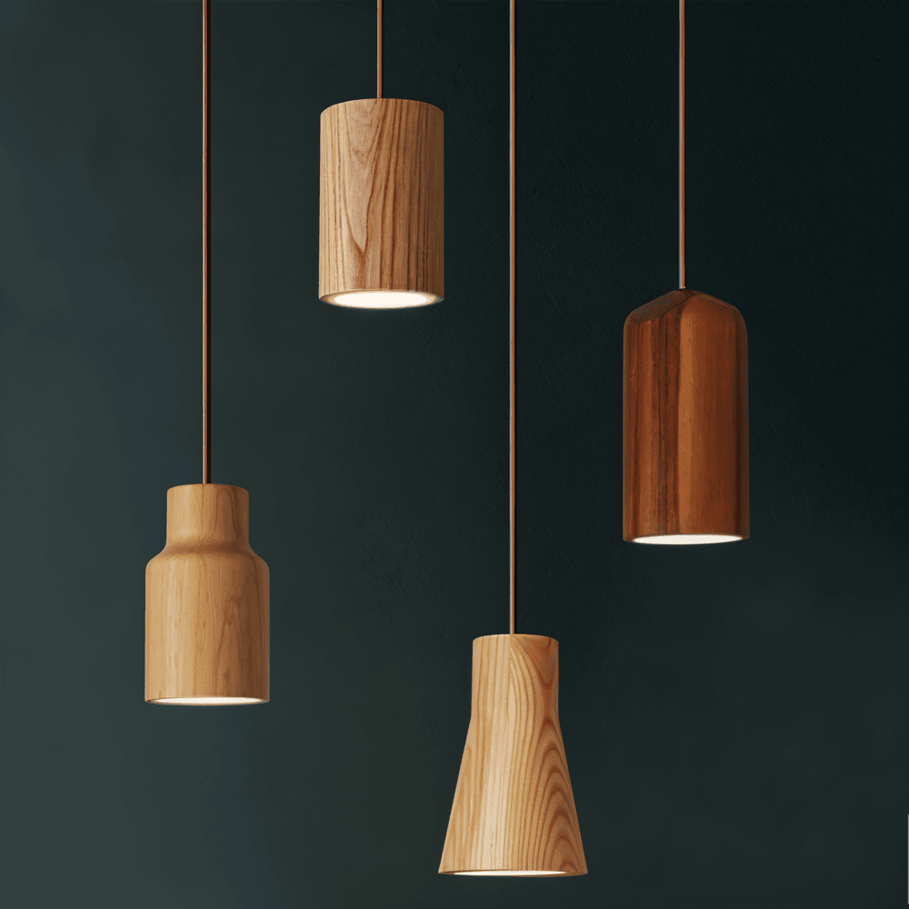 TimberaTube – Pendellampa i Trä med Cylinderdesign i Ask & Akacia