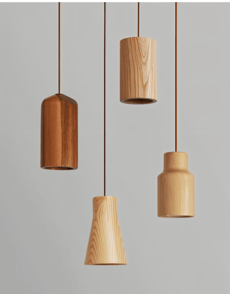 TimberaTube – Pendellampa i Trä med Cylinderdesign i Ask & Akacia