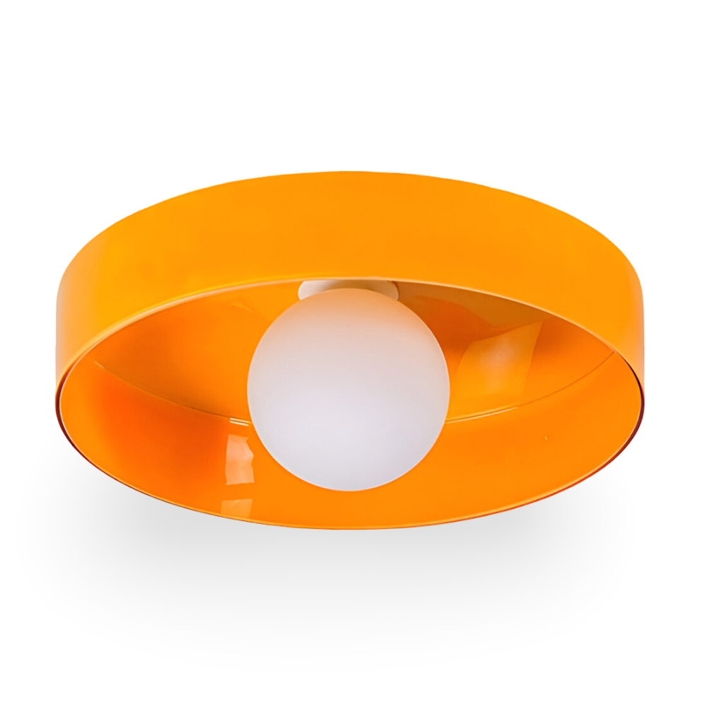 Solvéra – Nordisk Loftlampe i Glas med Orange Design