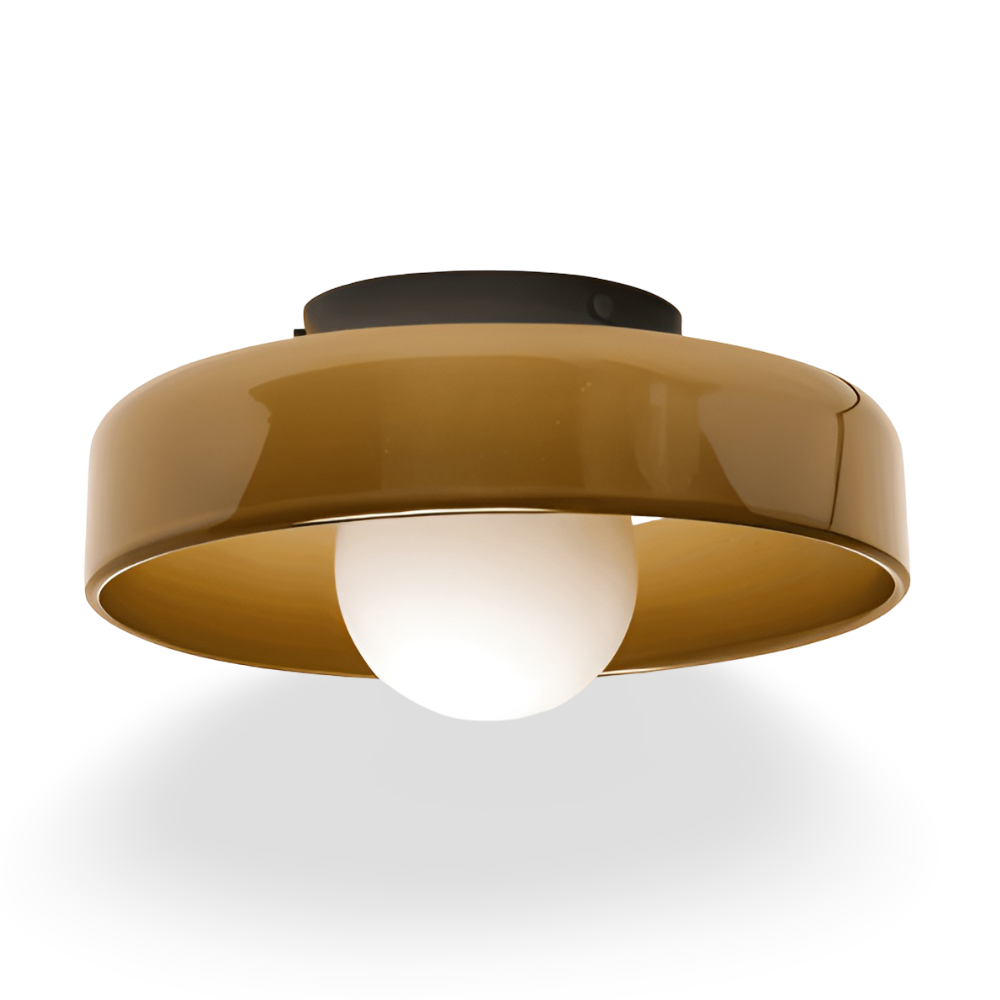 Solvéra – Nordisk Loftlampe i Glas med Orange Design