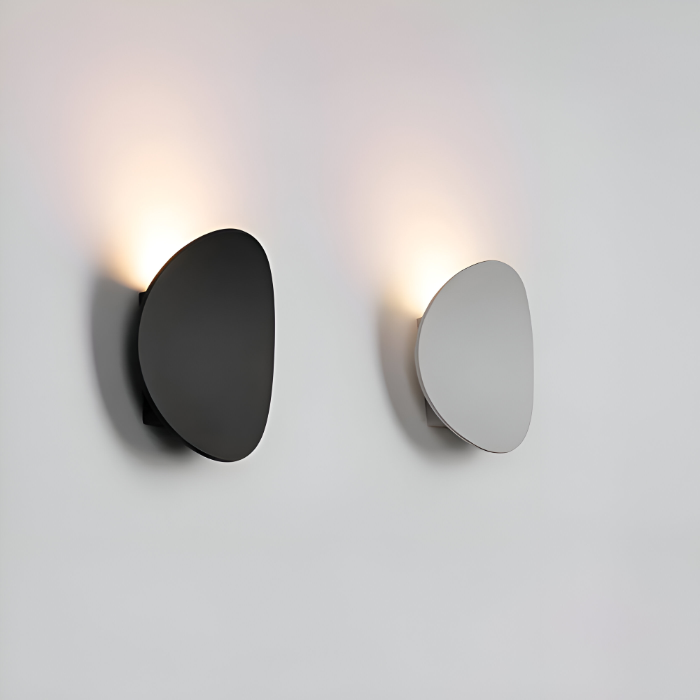 Ovalis Væglampe – Minimalistisk LED Væglampe i Aluminium med Indbygget Lys