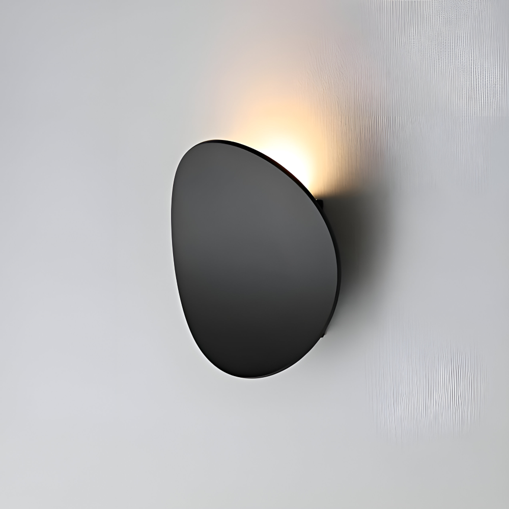 Ovalis Væglampe – Minimalistisk LED Væglampe i Aluminium med Indbygget Lys