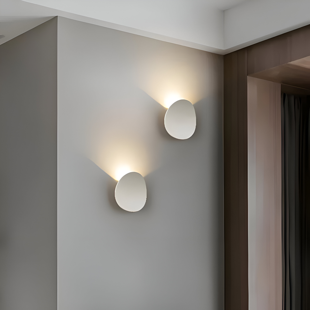 Ovalis Væglampe – Minimalistisk LED Væglampe i Aluminium med Indbygget Lys