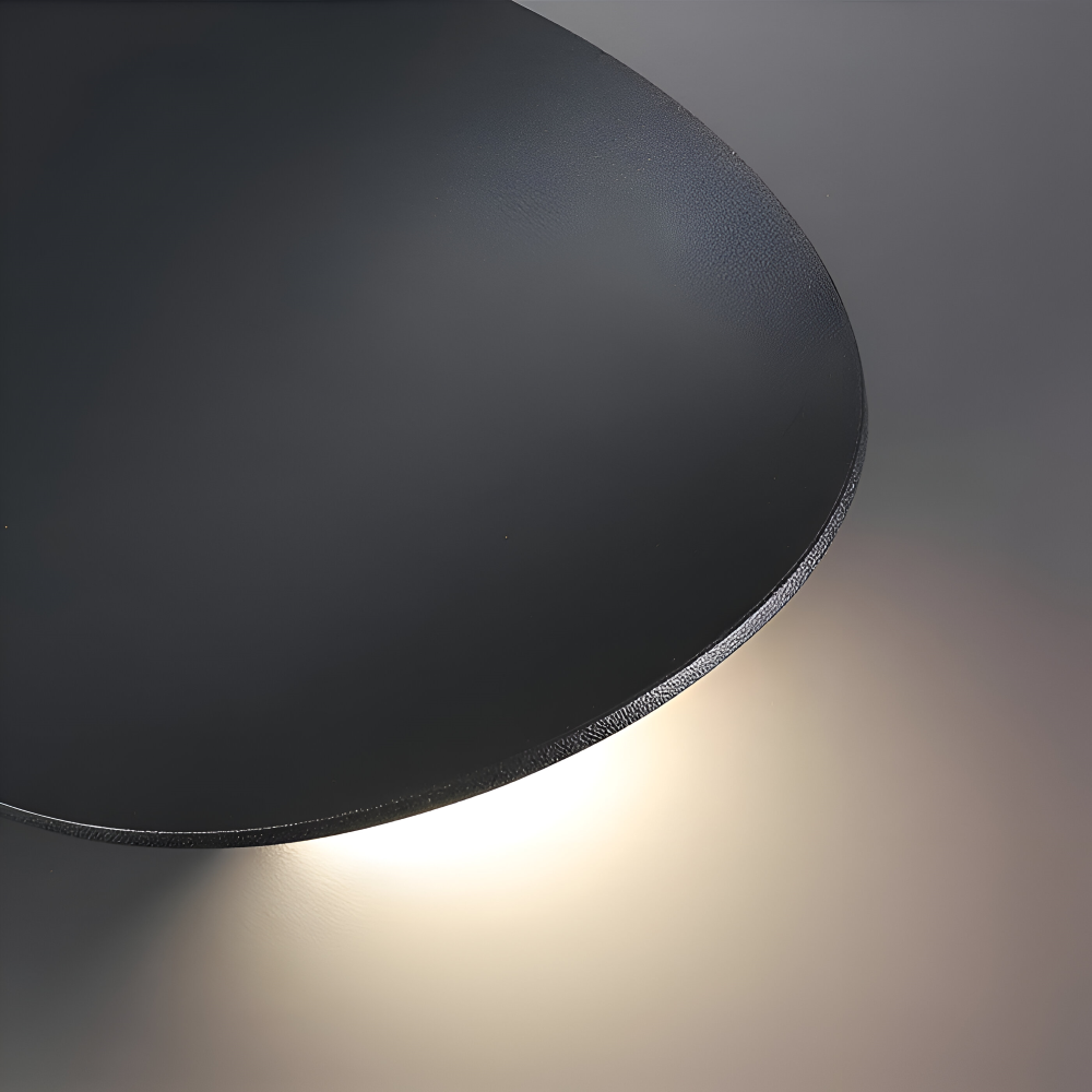 Ovalis Væglampe – Minimalistisk LED Væglampe i Aluminium med Indbygget Lys