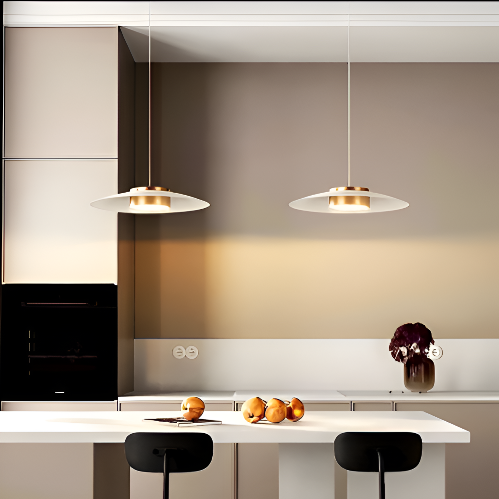 Industriel pendellampe med dæmper – sort LED lampe i nordisk design