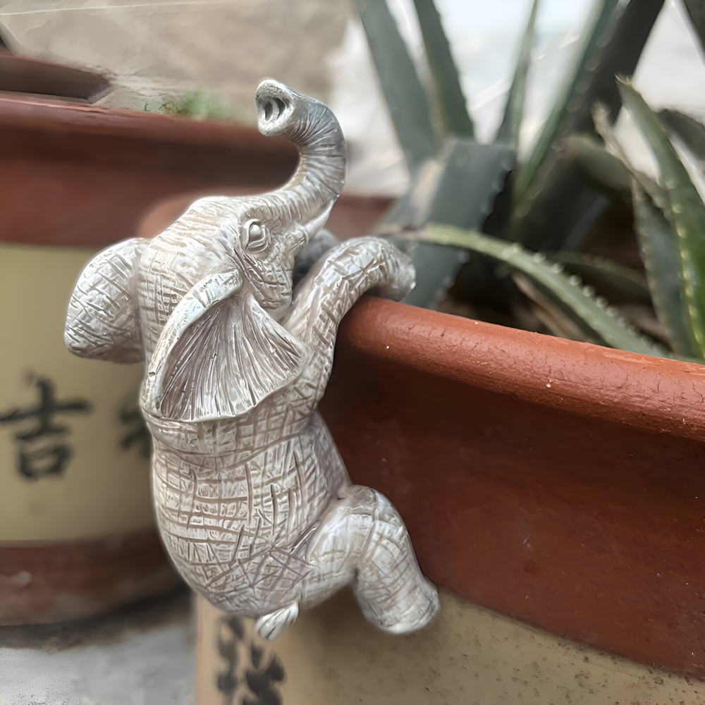 Hængende elefant urtepotteholder – dekorativ resin figur