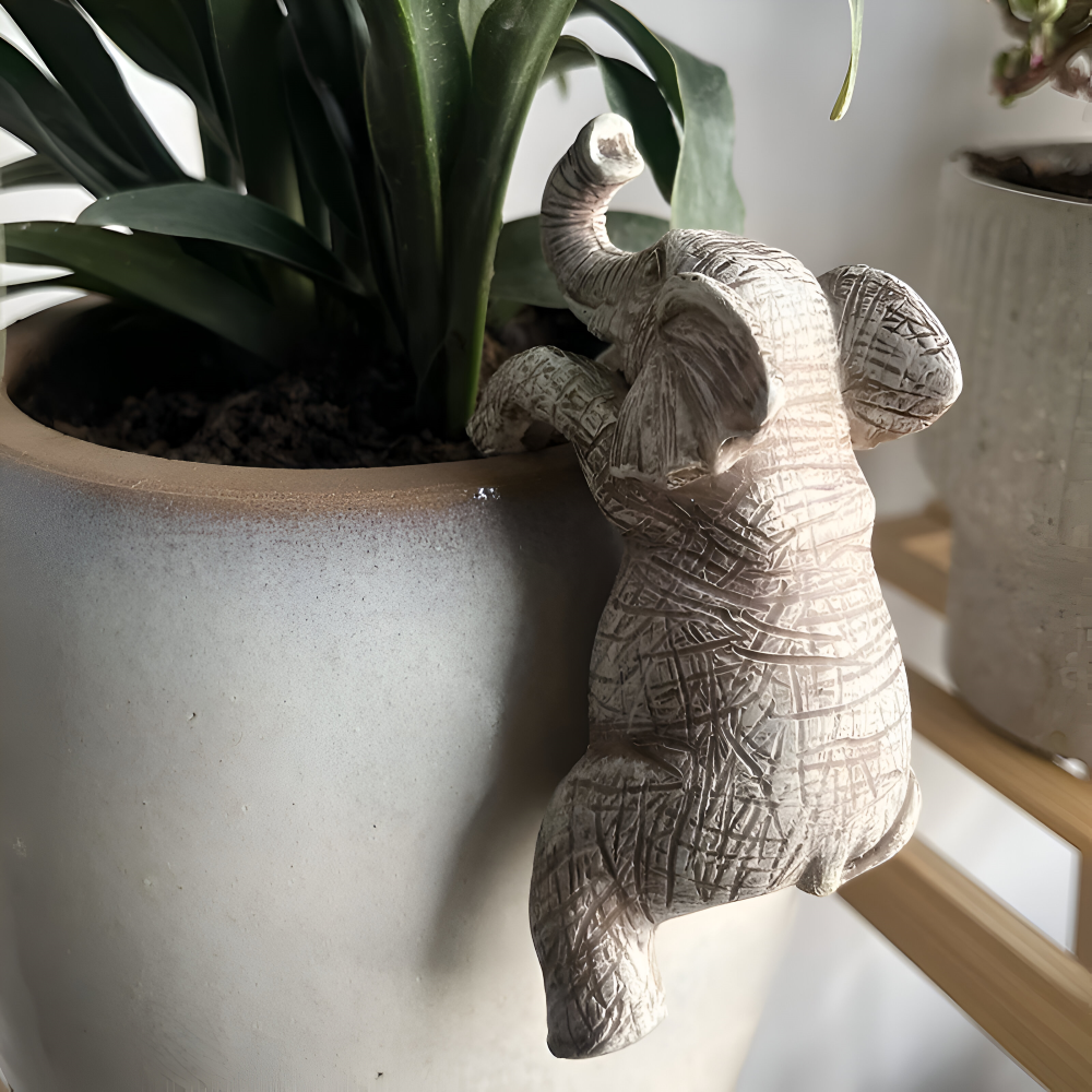 Hængende elefant urtepotteholder – dekorativ resin figur