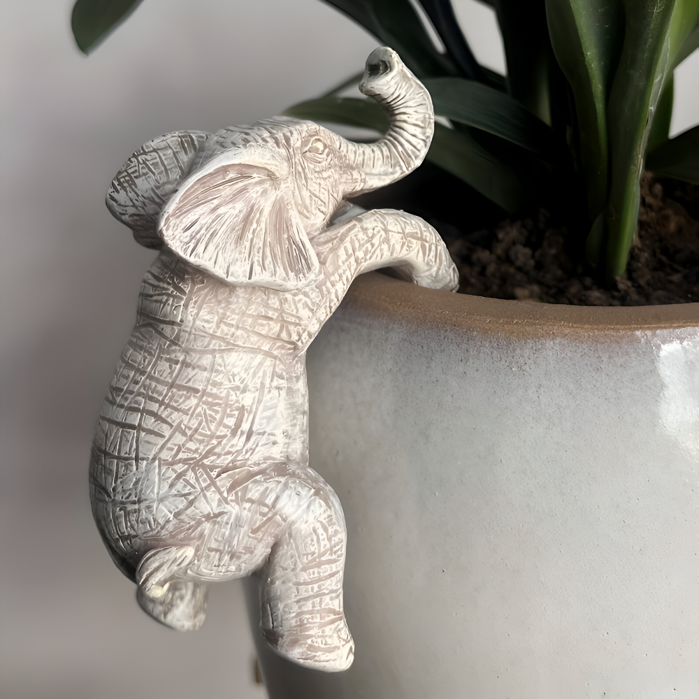 Hængende elefant urtepotteholder – dekorativ resin figur