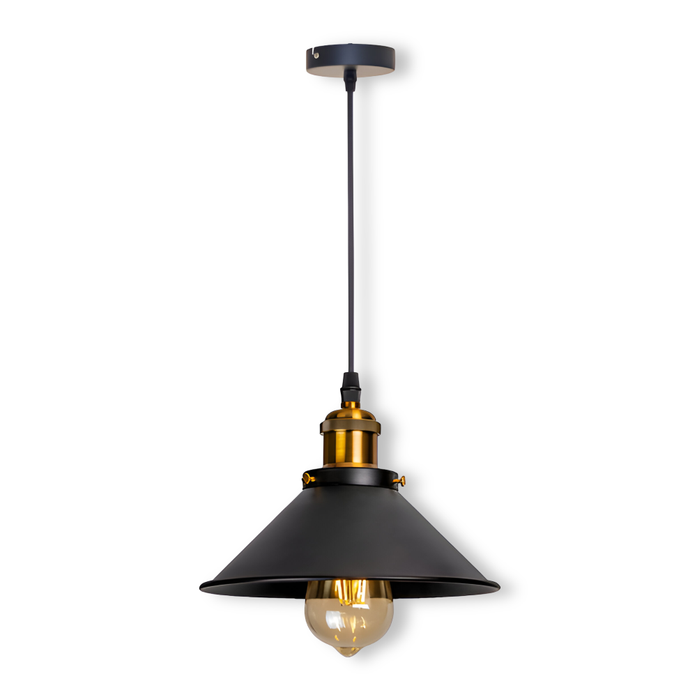 IronLume Pendel – Retro Industriel Loftlampe i Jern med LED-kompatibilitet