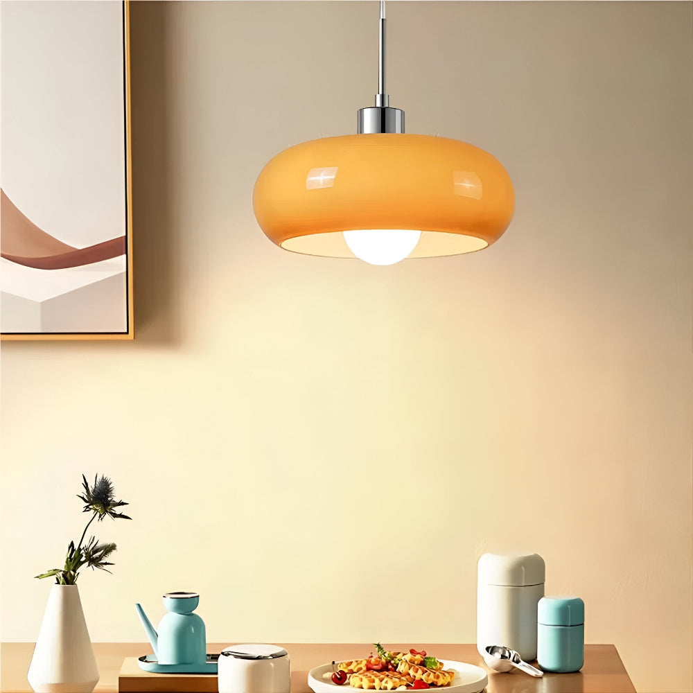 CircaForma Pendel – Retro Moderne Bauhaus Glaspendellampe i Cirkelformet Design
