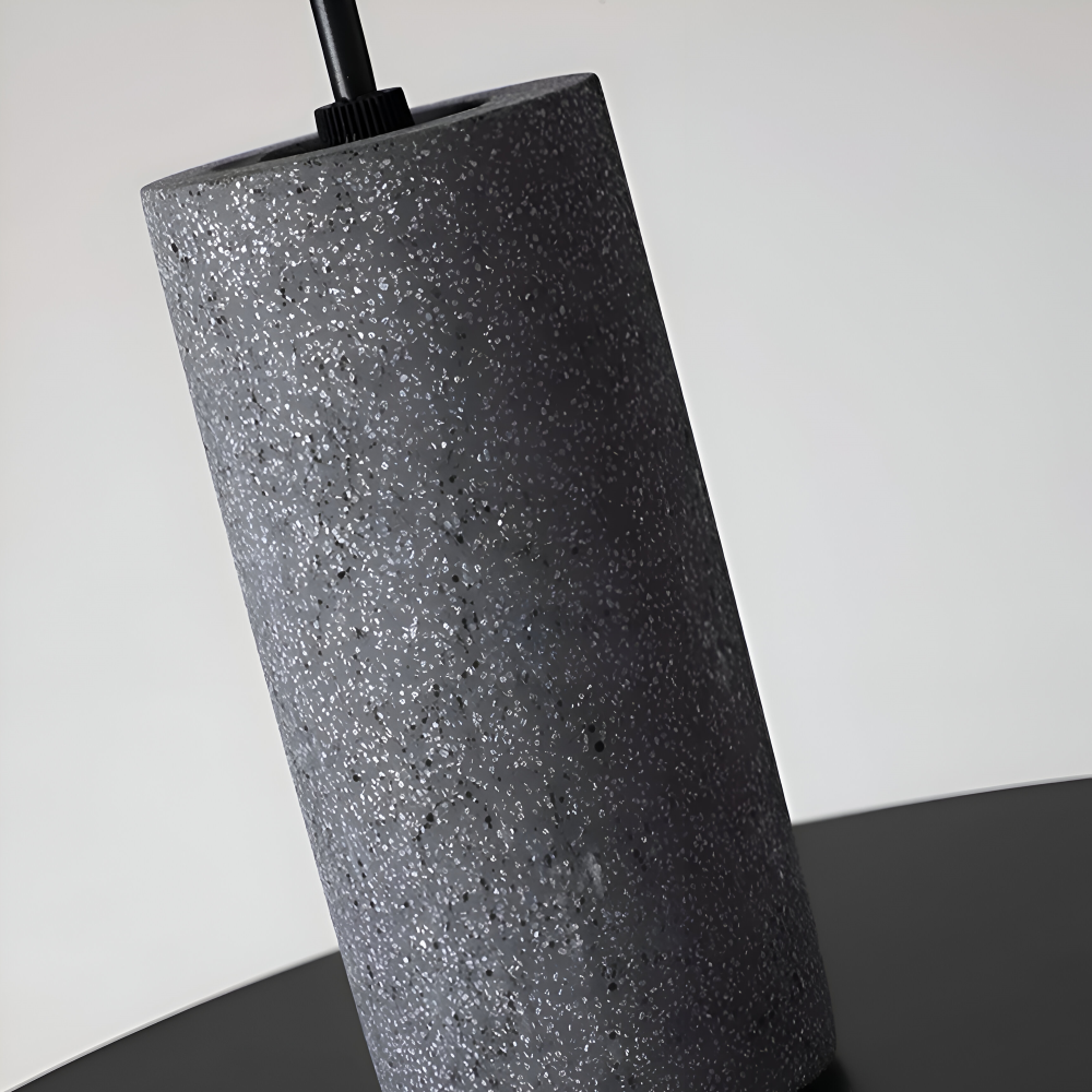 StoneLume Pendel – Rustik Industriel Pendellampe i Sten og Aluminium