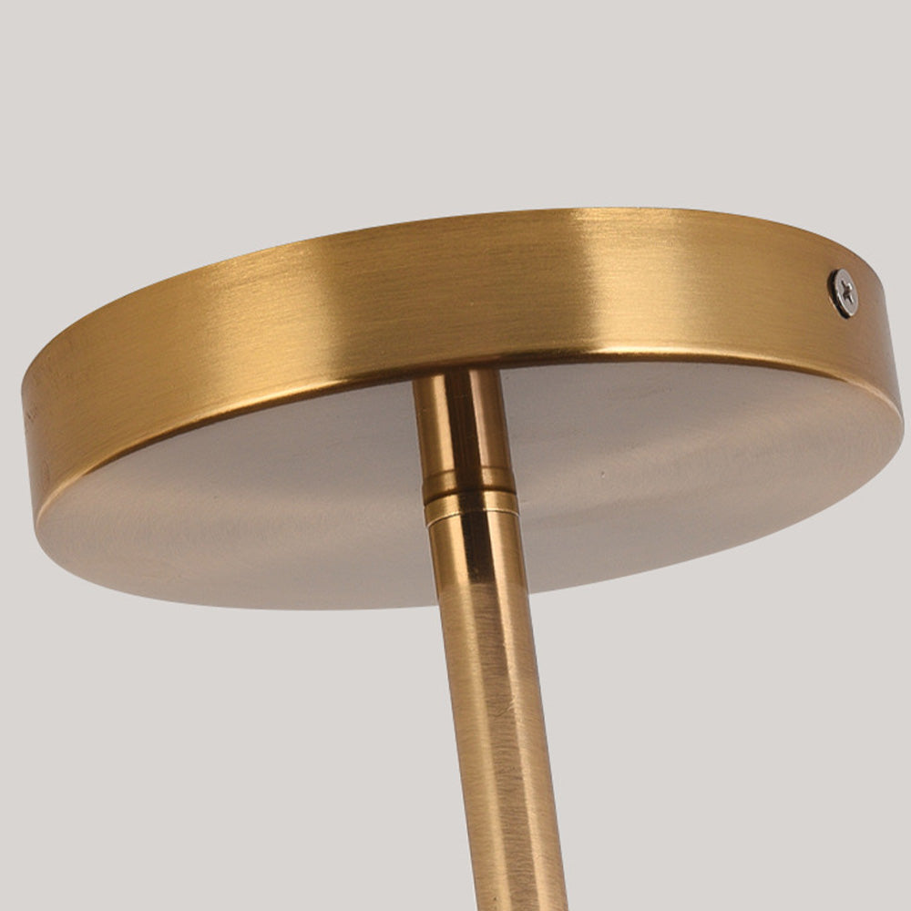 Fjell – Skandinavisk Loftlampe med Trælook & Guldfarvet Ramme