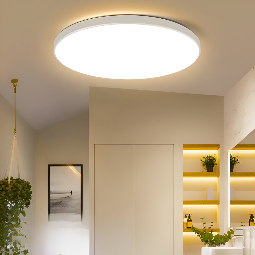SlimAura Loftlampe – Rund Ultratynd LED Loftlampe i Moderne Design