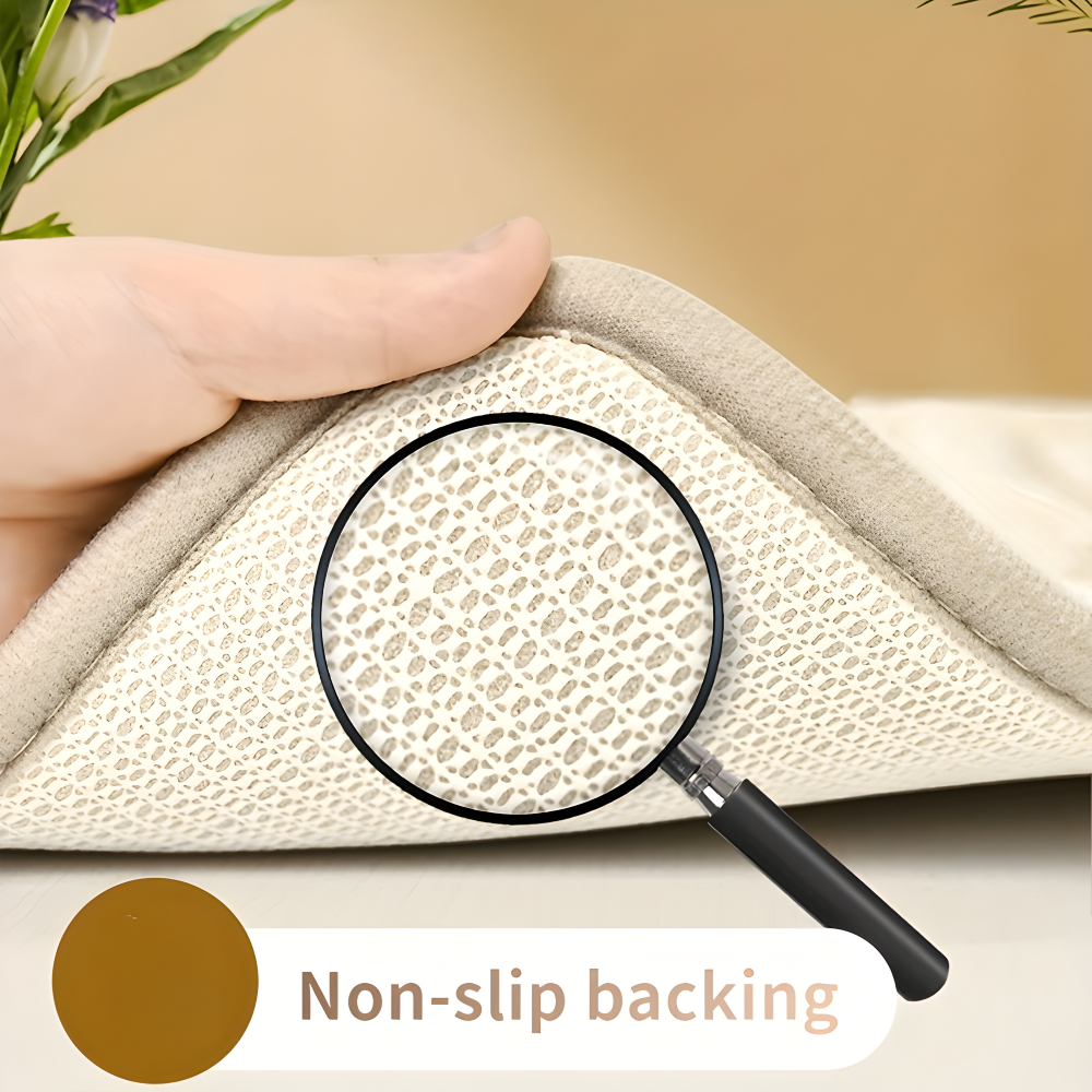 Bademåtte i mikrofiber med geometrisk mønster – blød og skridsikker