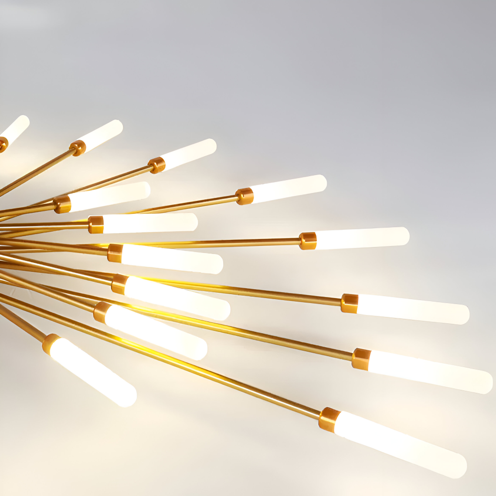 LED loftlampe i spiraldesign – luksuriøs fyrværkeri-inspireret belysning