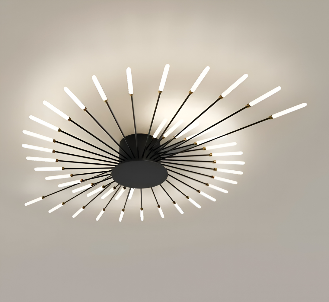LED loftlampe i spiraldesign – luksuriøs fyrværkeri-inspireret belysning