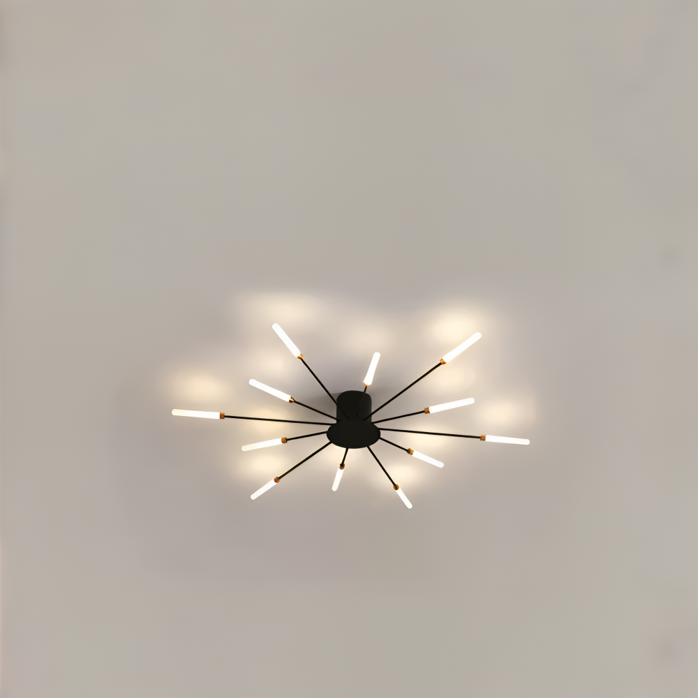 LED loftlampe i spiraldesign – luksuriøs fyrværkeri-inspireret belysning