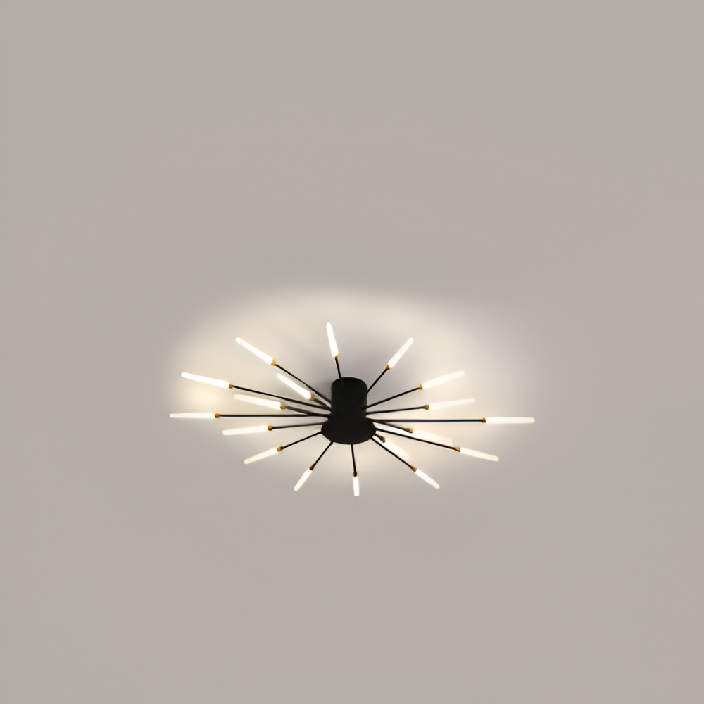 LED loftlampe i spiraldesign – luksuriøs fyrværkeri-inspireret belysning