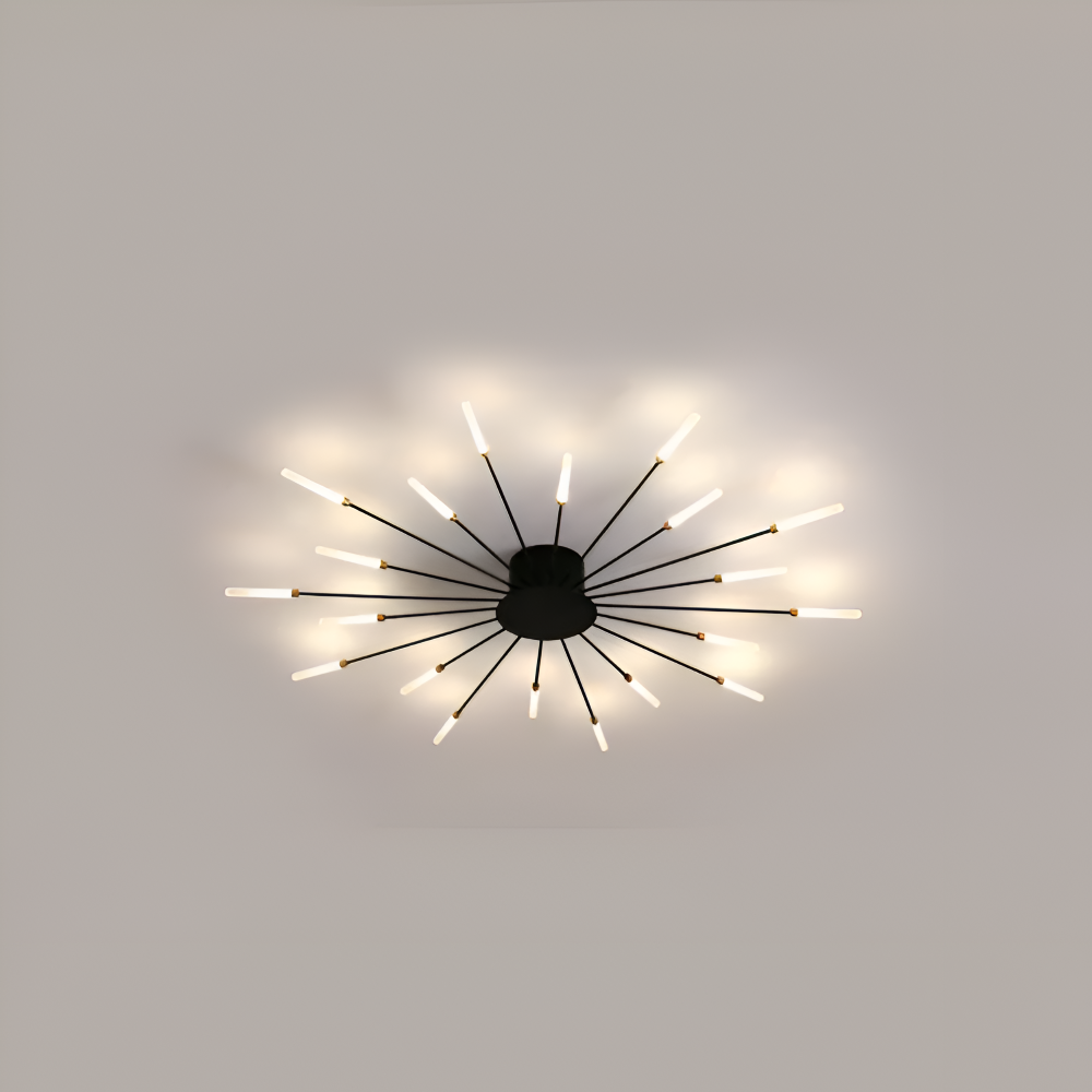 LED loftlampe i spiraldesign – luksuriøs fyrværkeri-inspireret belysning