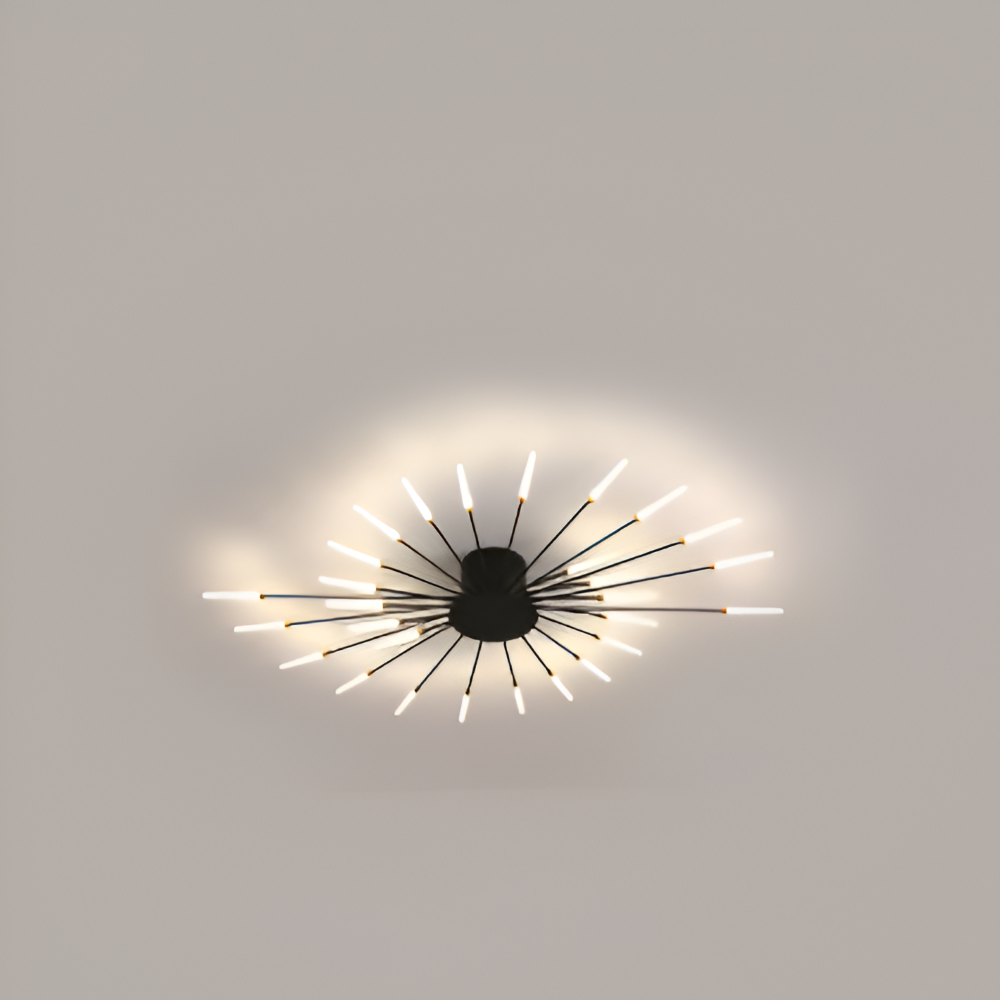 LED loftlampe i spiraldesign – luksuriøs fyrværkeri-inspireret belysning