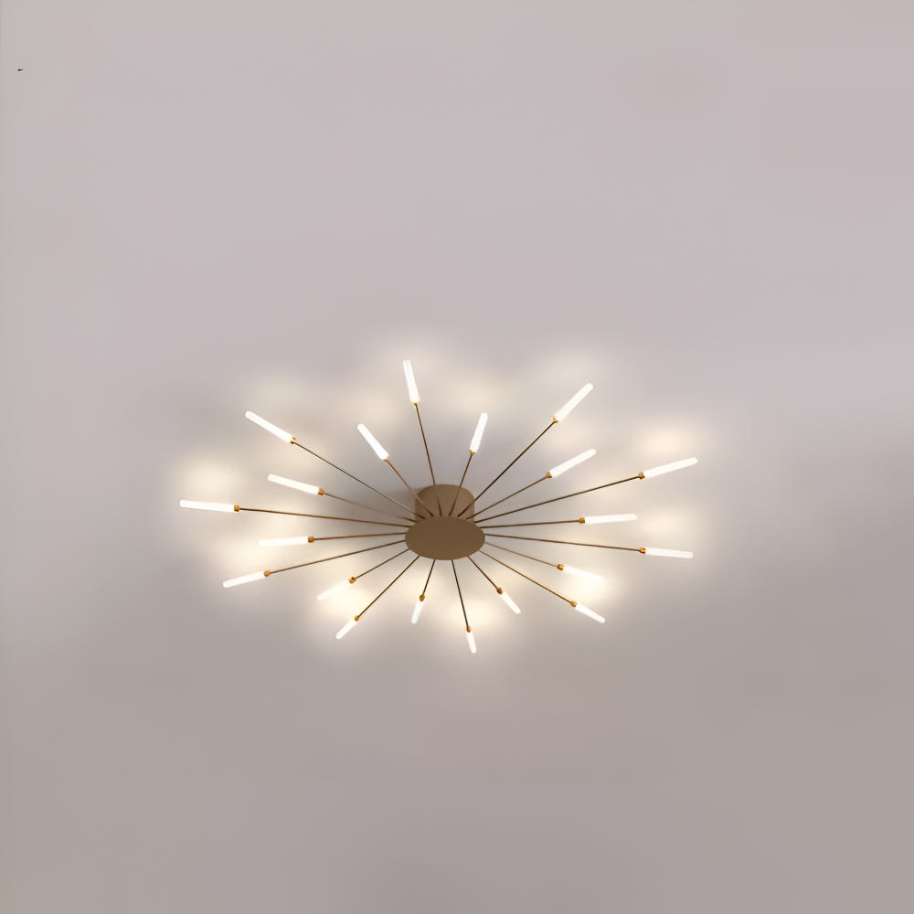 LED loftlampe i spiraldesign – luksuriøs fyrværkeri-inspireret belysning