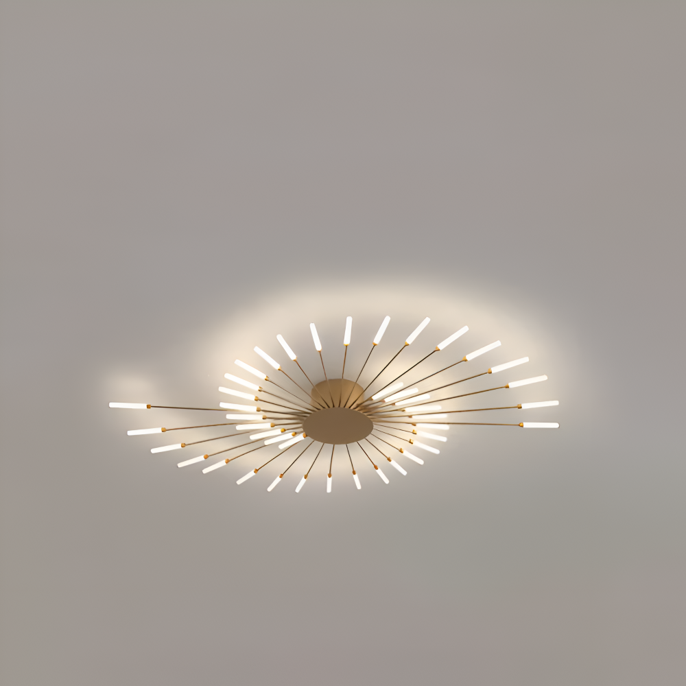 LED loftlampe i spiraldesign – luksuriøs fyrværkeri-inspireret belysning