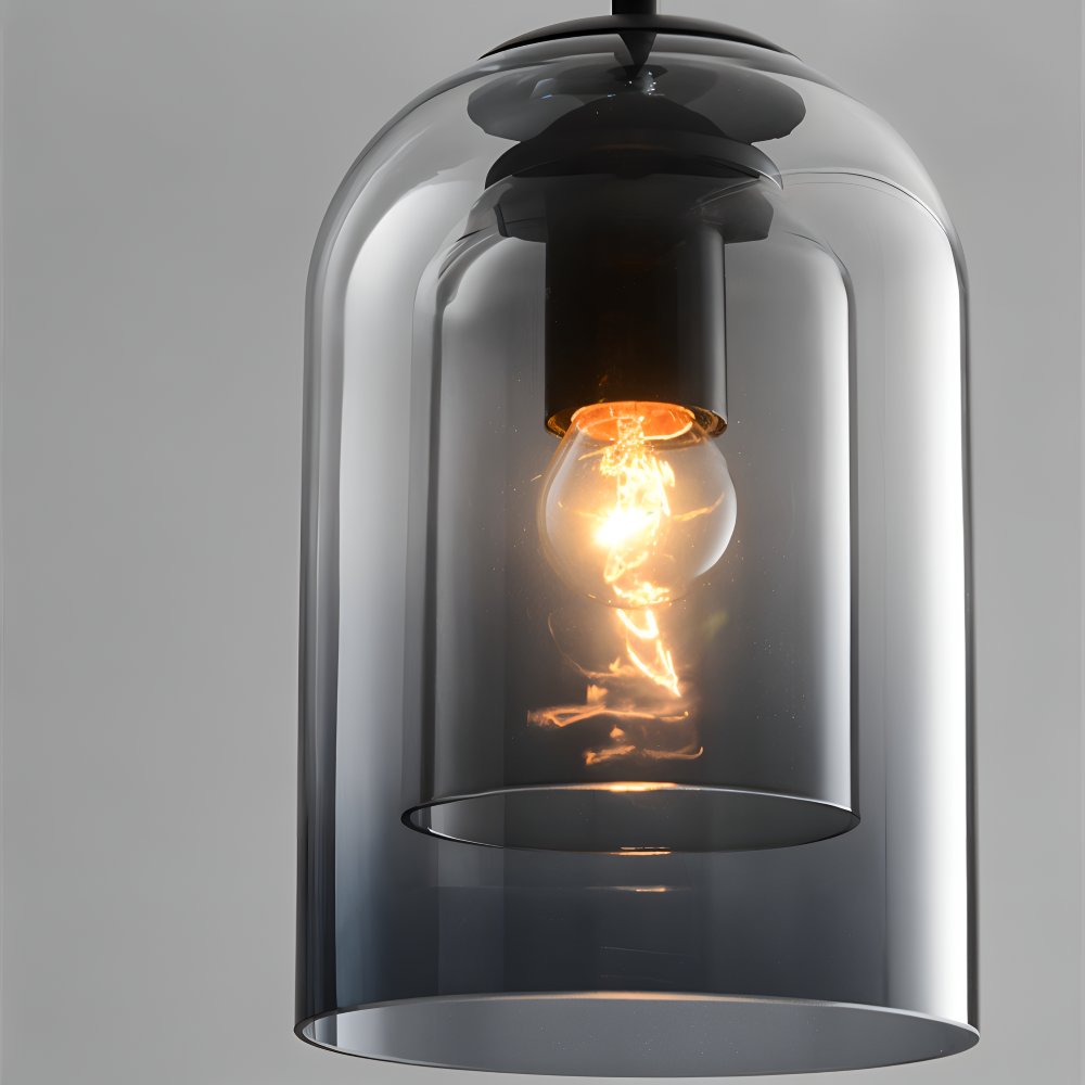 Lumora Duo Pendellampe – Pendel med Dobbelt Glasdesign i Postmoderne Stil