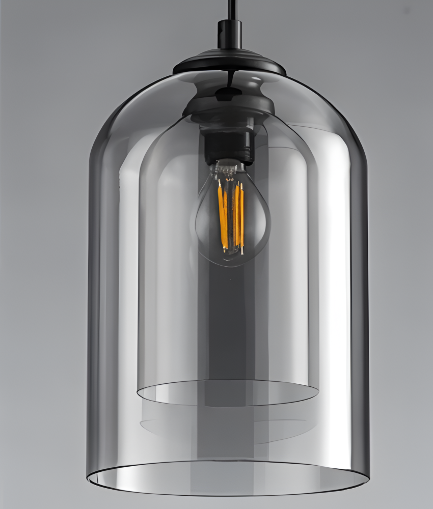 Lumora Duo Pendellampe – Pendel med Dobbelt Glasdesign i Postmoderne Stil
