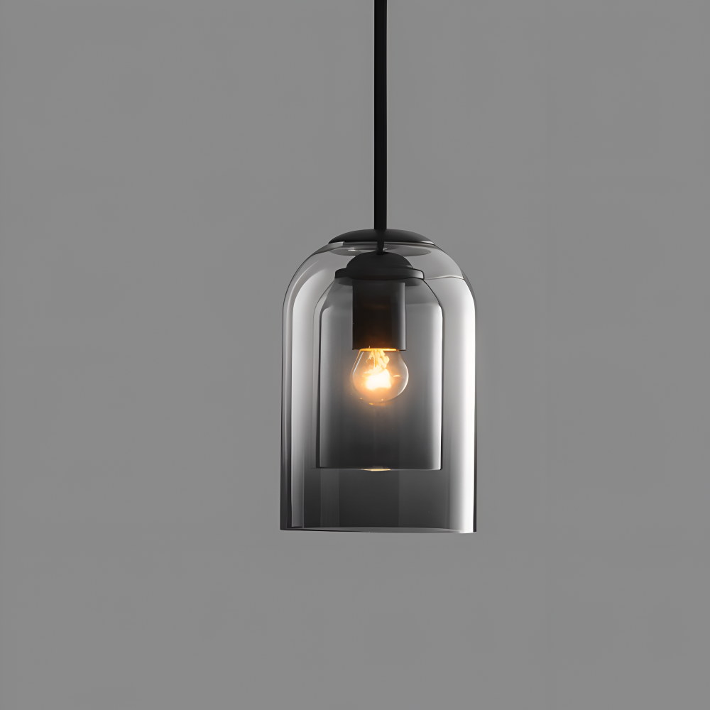 Lumora Duo Pendellampe – Pendel med Dobbelt Glasdesign i Postmoderne Stil