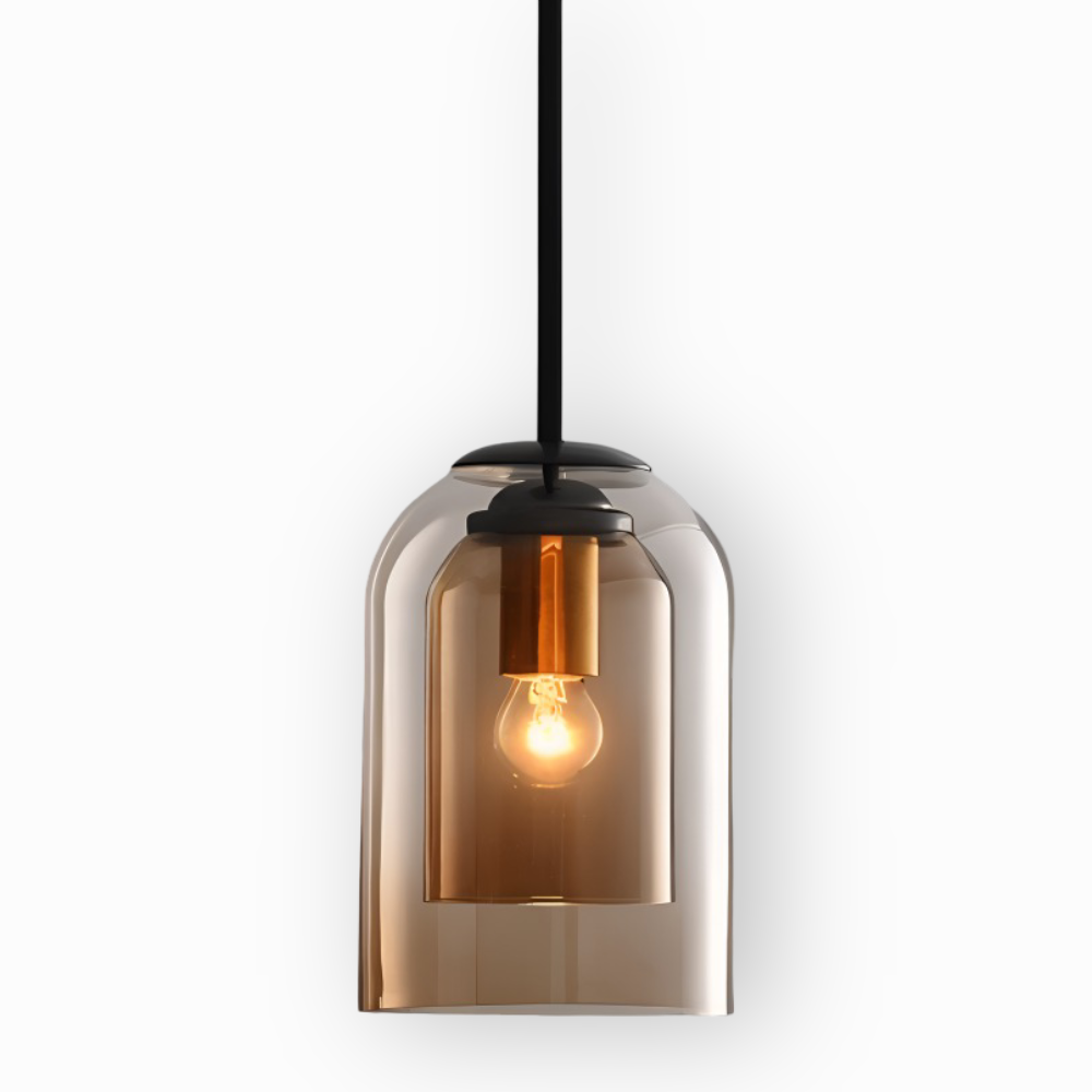 Lumora Duo Pendellampe – Pendel med Dobbelt Glasdesign i Postmoderne Stil