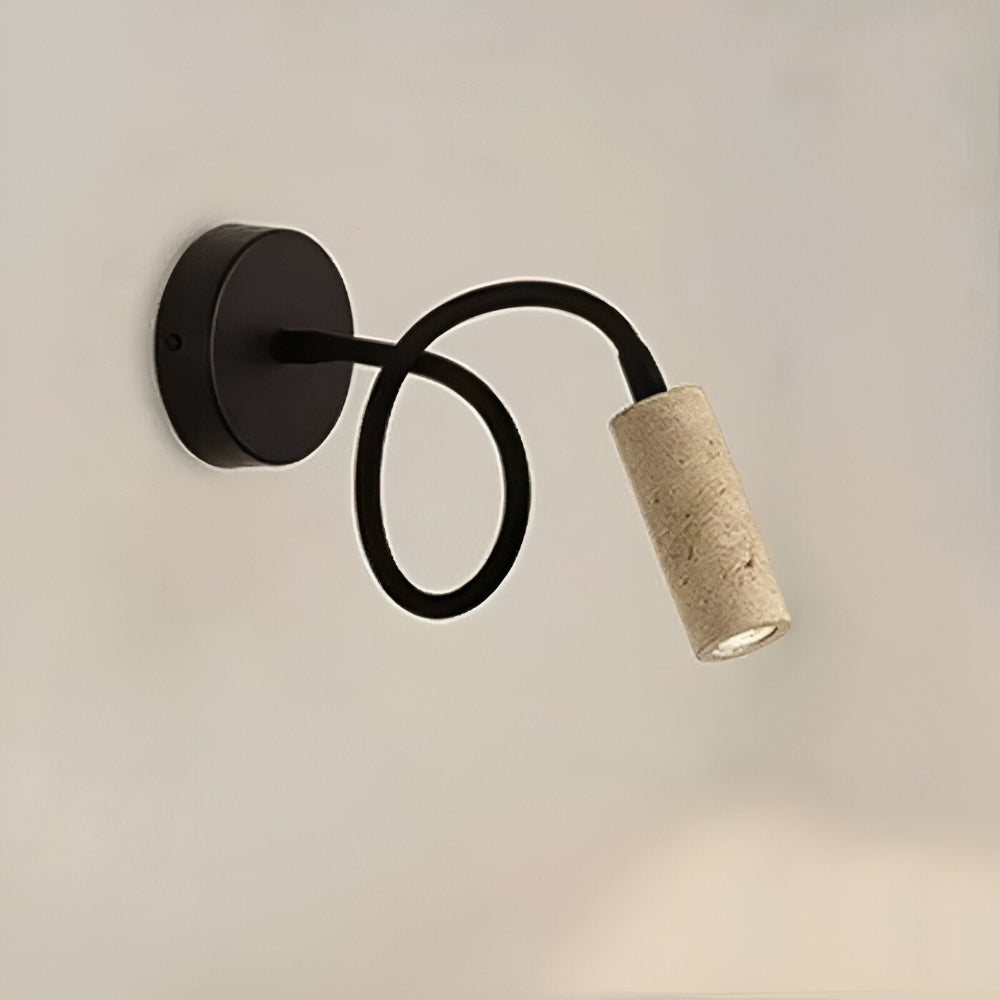 Marmor væglampe i gul travertin med elegant design