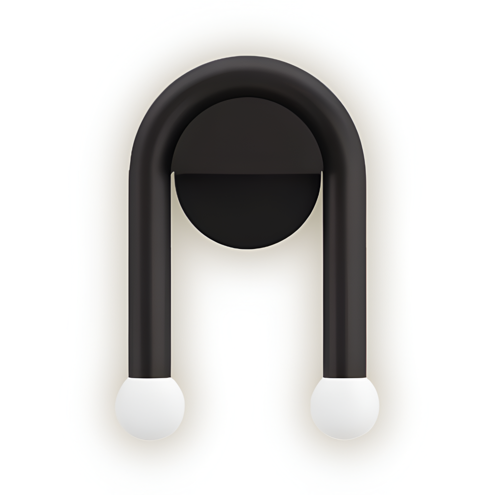 Arcuvia Væglampe – Moderne Sort Metal Væglampe med Dobbelt LED Lys