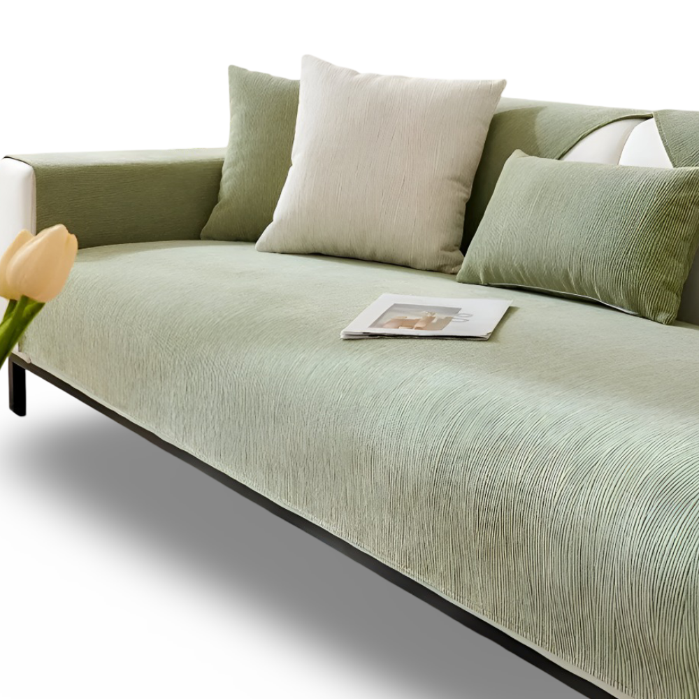 Bomulds sofaovertræk – åndbart betræk med skridsikker bagside