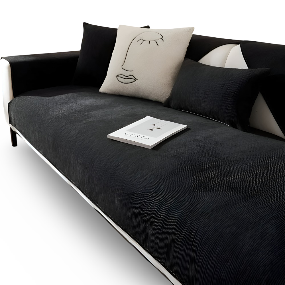 Bomulds sofaovertræk – åndbart betræk med skridsikker bagside