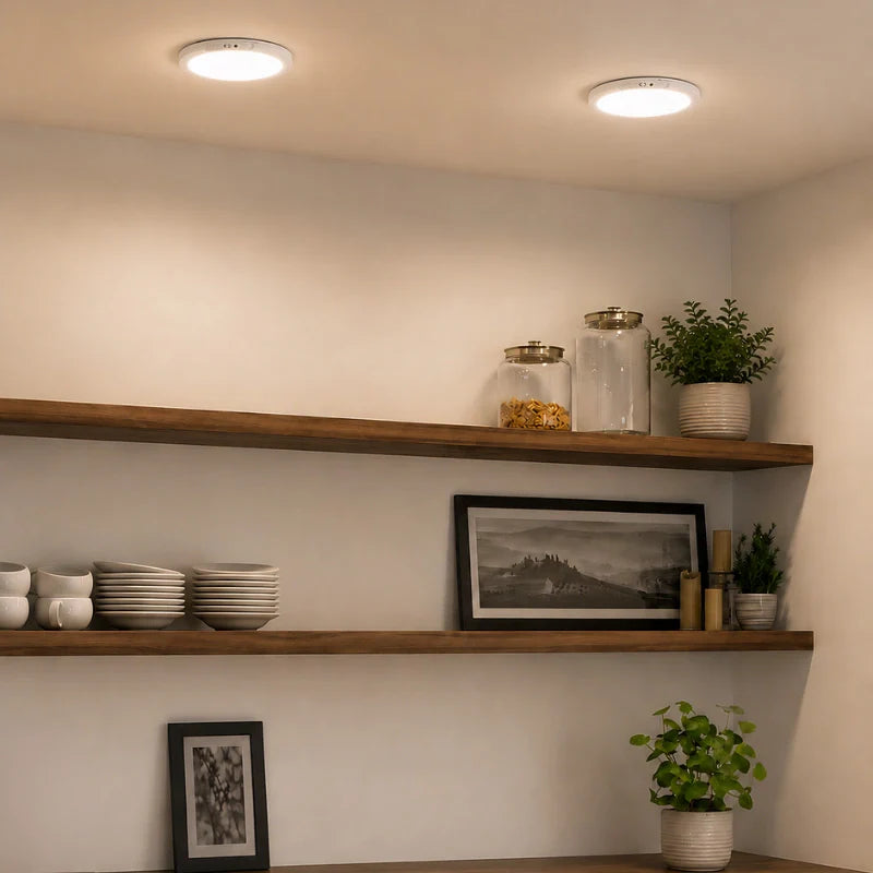 Genopladelig loftlampe med bevægelsessensor