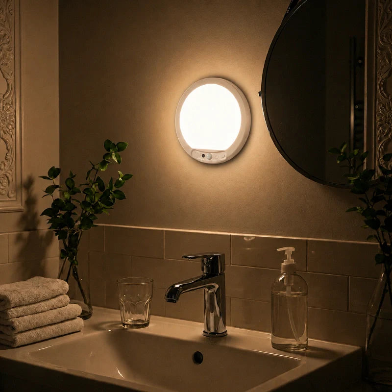 Genopladelig loftlampe med bevægelsessensor